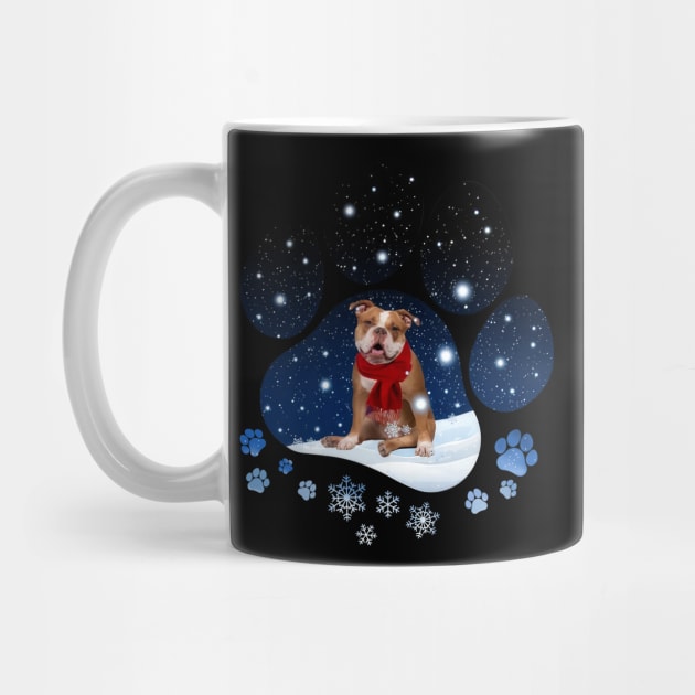 Snow Paw Old English Bulldog Christmas Winter Holiday by TATTOO project